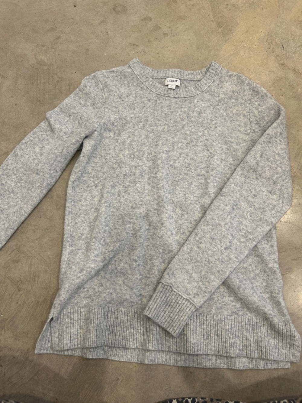 J. Crew Women’s Heather Light Gray Crewneck Sweater